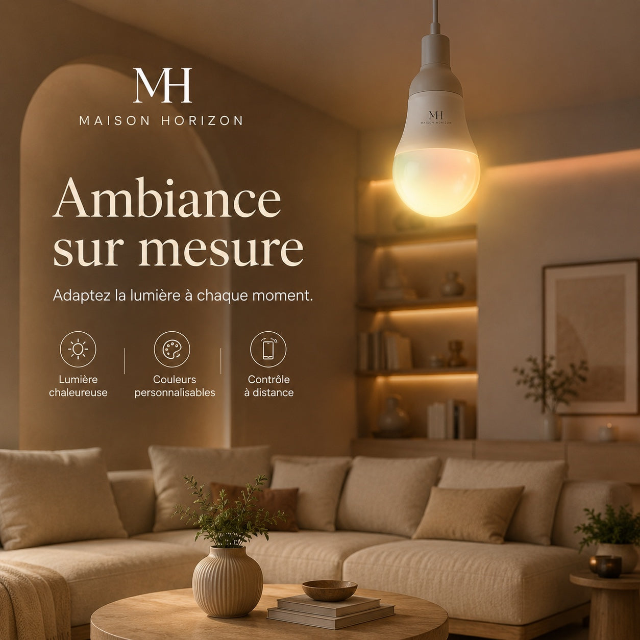 Ampoule connectée Maison Horizon ambiance sur mesure