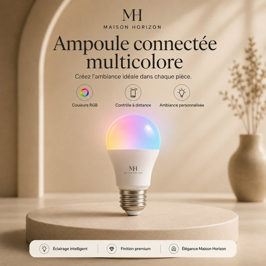 Ampoule connectée multicolore Maison Horizon visuel premium final