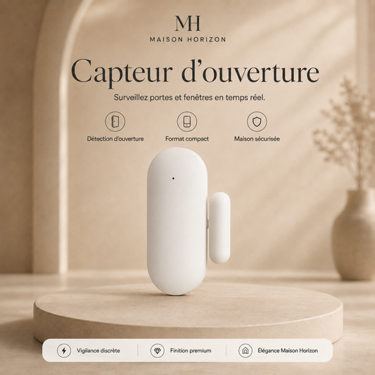 Capteur d’ouverture Maison Horizon visuel publicitaire premium