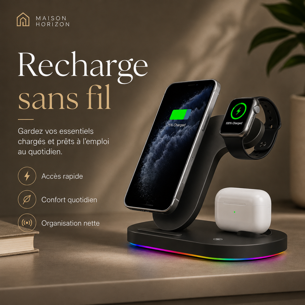 Station de charge Maison Horizon pour bureau moderne