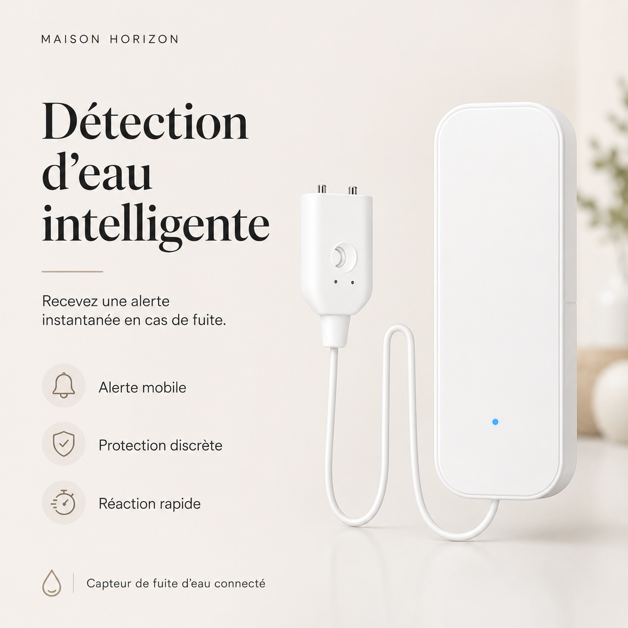 Detecteur fuite eau premium Maison Horizon