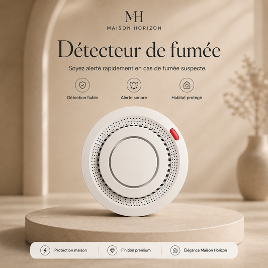 Détecteur de fumée Maison Horizon visuel publicitaire premium
