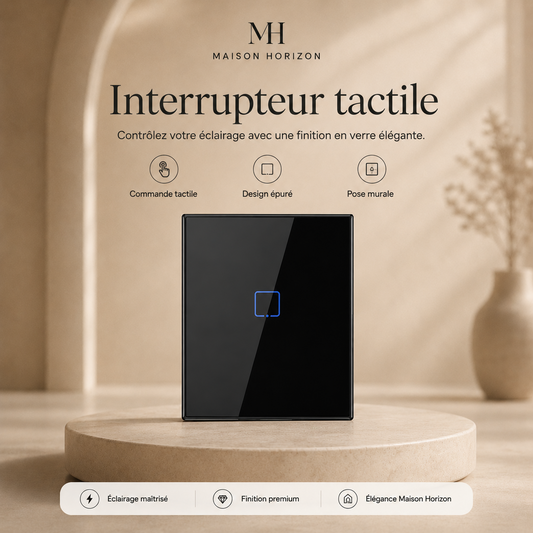 Interrupteur tactile Maison Horizon visuel publicitaire premium